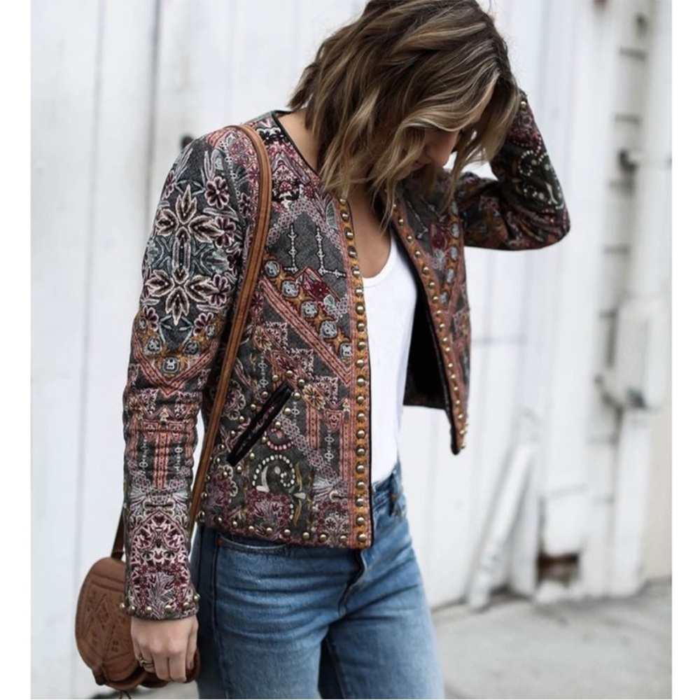 HEMANT & NANDITA Multicolor Embroidered Jacket